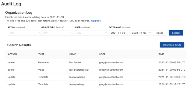 Kubernetes-change-audit-log